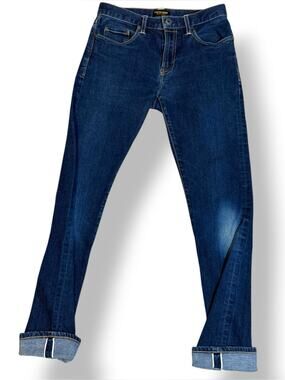 Huckberry Flint & Tinder Stretch Selvedge Straight Tapered Cotton Denim Jeans